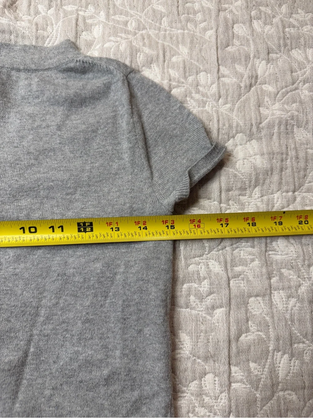 J.Crew Women's Gray Knit Short Sleeve Tie-Front V-Neck Top Size XXS